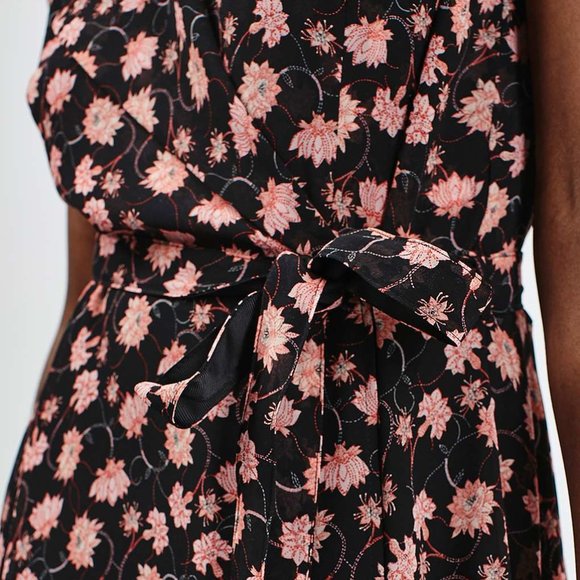 topshop pink and black dress